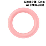 5Pcs Heart Ring Round Ring Silicone Beads Wooden DIY Crafts Gift