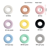 5Pcs Heart Ring Round Ring Silicone Beads Wooden DIY Crafts Gift