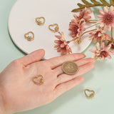 5Pcs Heart Shape Brass Screw Carabiner Lock Charms Clasp Keychain Clip Hook