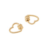 5Pcs Heart Shape Brass Screw Carabiner Lock Charms Clasp Keychain Clip Hook