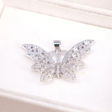 5Pcs CZ Pave Butterfly Charms, Dainty Necklace Pendant