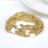 5Pcs High Plated Beads Bracelets Jewelry for Women Daily
