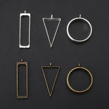 5Pcs Open Back Bezel Pendant for Resin Pressed Flower Jewelry Making