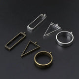 5Pcs Open Back Bezel Pendant for Resin Pressed Flower Jewelry Making