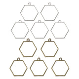 5Pcs Open Back Bezel Pendant for Resin Pressed Flower Jewelry Making