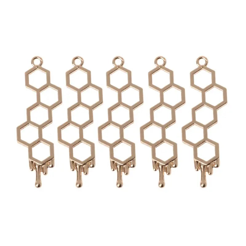 5Pcs Honeybee Planet UV Frame Pendant Metal Frame Jewelry Charms