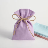 5Pcs Jewelry Organizer Gift Bags Burlap Velvet Drawstring Small Pouch