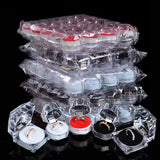 5Pcs Acrylic Ring Box Earrings Holder Transparent