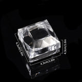 5Pcs Acrylic Ring Box Earrings Holder Transparent