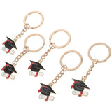 5Pcs Keychains Graduation Season Keyring Gift Bag Metal Decorative Keychains