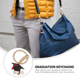 5Pcs Keychains Graduation Season Keyring Gift Bag Metal Decorative Keychains