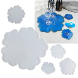 5Pcs Silicone Flower Resin Casting Molds Kit for Coasters DIY Crafts