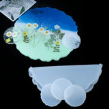 5Pcs Silicone Coaster Resin Casting Molds Kit Craft