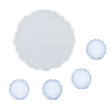 5Pcs Silicone Coaster Resin Casting Molds Kit Craft
