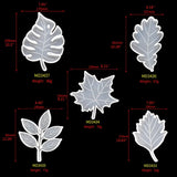 5Pcs Leaves Coaster Silicone Resin Mold Tropical Maple Leaf Resin Casting Mold