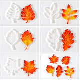 5Pcs Leaves Coaster Silicone Resin Mold Tropical Maple Leaf Resin Casting Mold