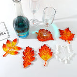 5Pcs Leaves Coaster Silicone Resin Mold Tropical Maple Leaf Resin Casting Mold