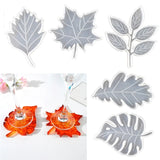 5Pcs Leaves Coaster Silicone Resin Mold Tropical Maple Leaf Resin Casting Mold