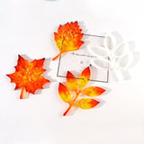 5Pcs Leaves Coaster Silicone Resin Mold Tropical Maple Leaf DIY Casting Mold