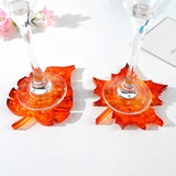 5Pcs Leaves Coaster Silicone Resin Mold Tropical Maple Leaf DIY Casting Mold