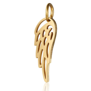 5Pcs/Lot Stainless Steel Angel Wing Pendant Charm DIY Jewelry Making