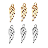 5Pcs/Lot Stainless Steel Angel Wing Pendant Charm DIY Jewelry Making