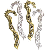 5Pcs 115*32.5MM Silver Plated Dragon Bookmark Charms DIY Jewelry