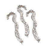 5Pcs 115*32.5MM Silver Plated Dragon Bookmark Charms DIY Jewelry