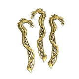 5Pcs 115*32.5MM Silver Plated Dragon Bookmark Charms DIY Jewelry