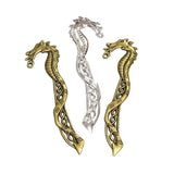 5Pcs 115*32.5MM Silver Plated Dragon Bookmark Charms DIY Jewelry