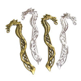 5Pcs 115*32.5MM Silver Plated Dragon Bookmark Charms DIY Jewelry