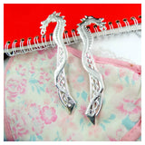 5Pcs 115*32.5MM Silver Plated Dragon Bookmark Charms DIY Jewelry