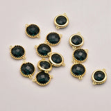 5Pcs Natural Dark Green Jade Double Pendan Crystals Bulk Items