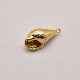 5Pcs 20mm*9mm 18K Brass Plated Conch Pendant DIY Jewelry Necklace JA0393