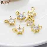 5Pcs/Lot Mini CZ Star Charms Pendant for Jewelry Making