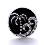 5Pcs Crystal Owl Snap Button Jewelry Fit 18mm Snap Bracelet Necklace