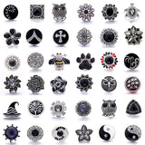 5Pcs Crystal Owl Snap Button Jewelry Fit 18mm Snap Bracelet Necklace