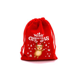 5Pcs Xmas Velvet Bags 9x12 15x20cm Drawstring Pouch Jewelry Packaging