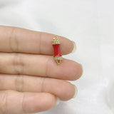 5Pcs Enamel Zircon Circle Round Spacer Beads