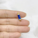 5Pcs Enamel Zircon Circle Round Spacer Beads