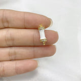 5Pcs Enamel Zircon Circle Round Spacer Beads