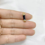 5Pcs Enamel Zircon Circle Round Spacer Beads
