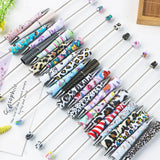 5Pcs DIY Beaded Ballpoint Pen Plastic Bead Making Stationery Wedding Gift