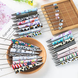 5Pcs DIY Beaded Ballpoint Pen Plastic Bead Making Stationery Wedding Gift
