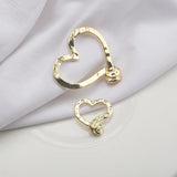 5Pcs Hammered Heart Charms Pendant DIY Necklace Earring Jewelry Findings