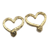 5Pcs Hammered Heart Charms Pendant DIY Necklace Earring Jewelry Findings