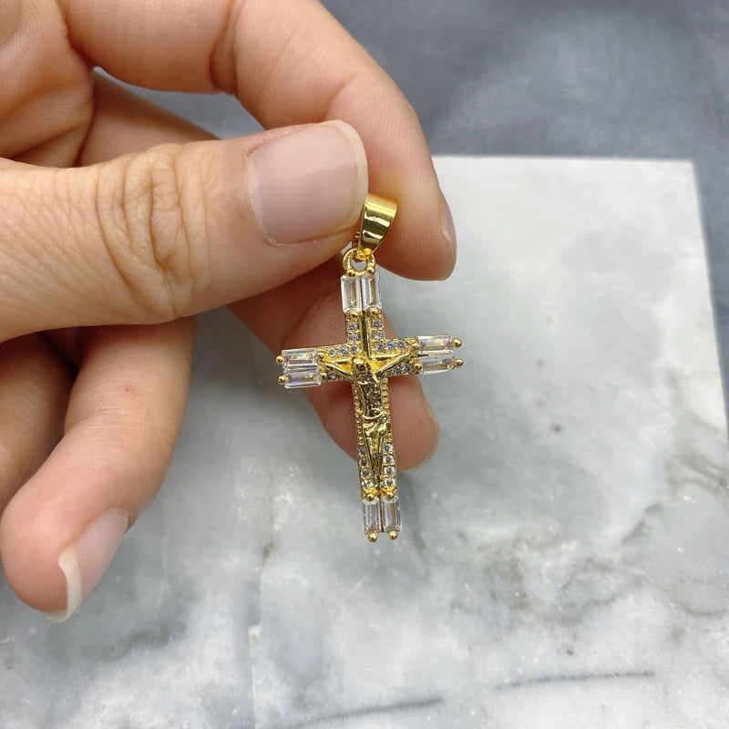 5Pcs Mysterious Gold-plated 18K Jesus Cross Pendant
