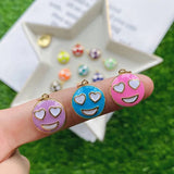 5Pcs/Lot Smile Face Enamel Pendants - Colorful and Happy
