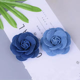 5Pcs/Lot Denim Fabric Flowers Hair Accessories DIY Crafts Supplies