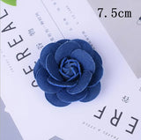 5Pcs/Lot Denim Fabric Flowers Hair Accessories DIY Crafts Supplies